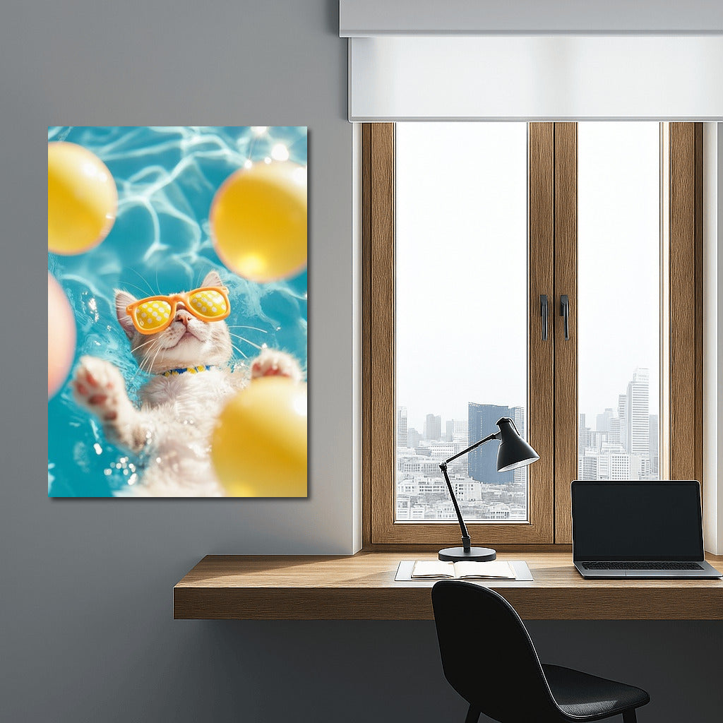Summer Cat in Sunglasses