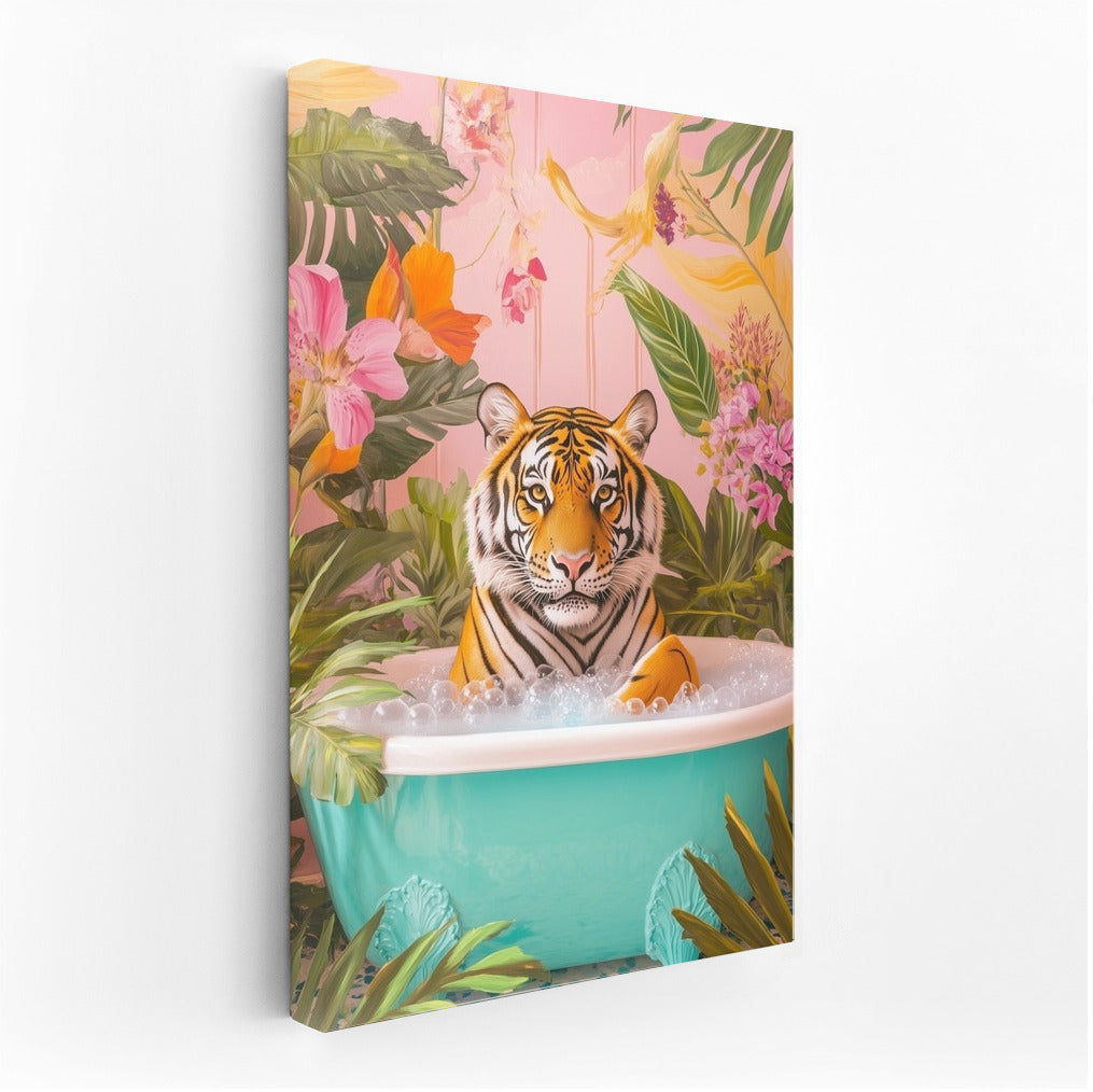 Tiger in Flower Champagne