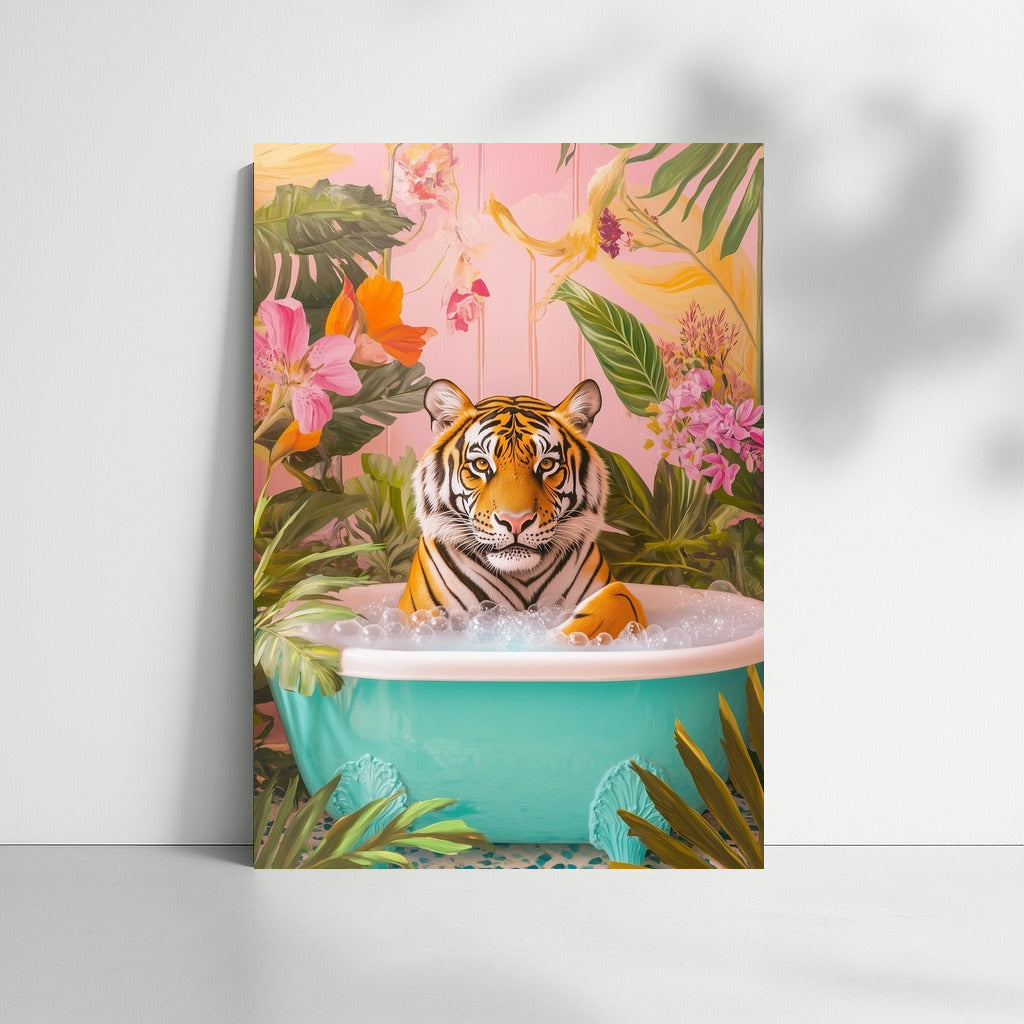 Tiger in Flower Champagne