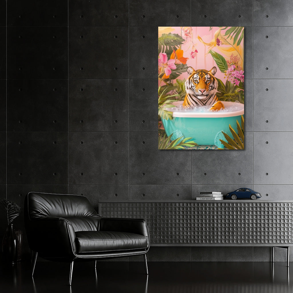 Tiger in Flower Champagne