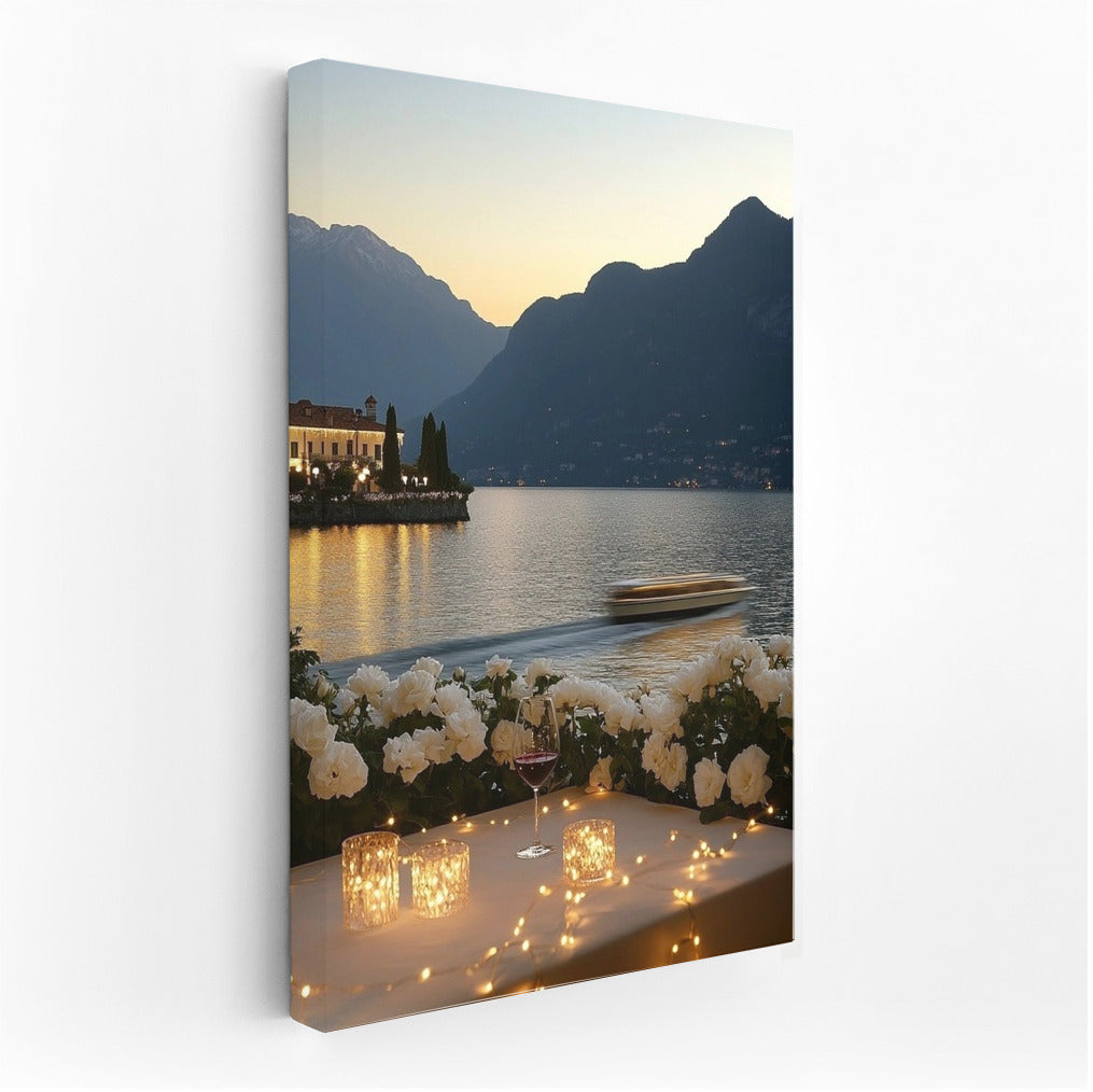 Candlelight by the Mountain Lake