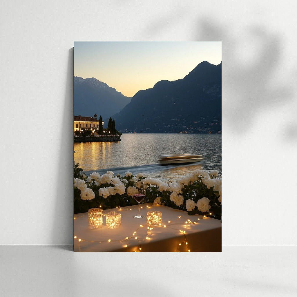 Candlelight by the Mountain Lake