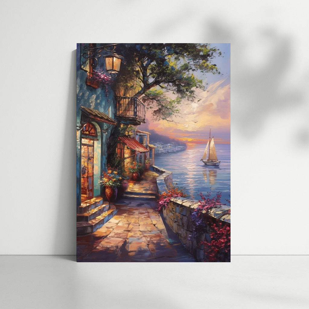Sailboat in the Sunset's Embrace