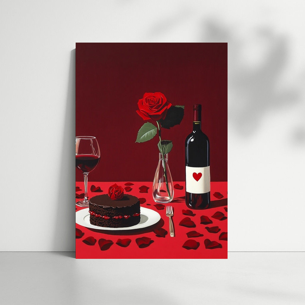 Trio of Temptation: Wine, Rose and Chocolate