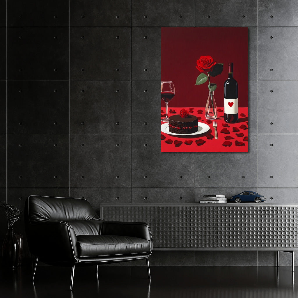 Trio of Temptation: Wine, Rose and Chocolate