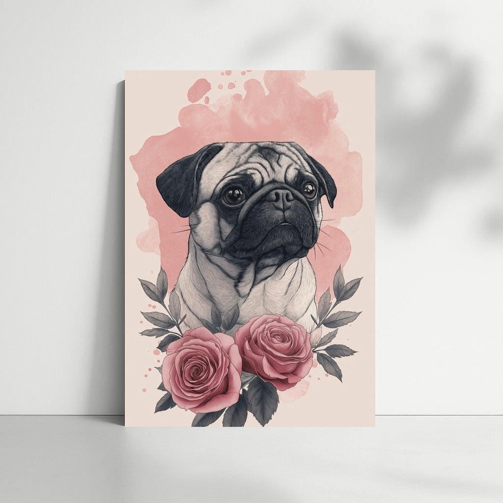 Pink Pug Charm