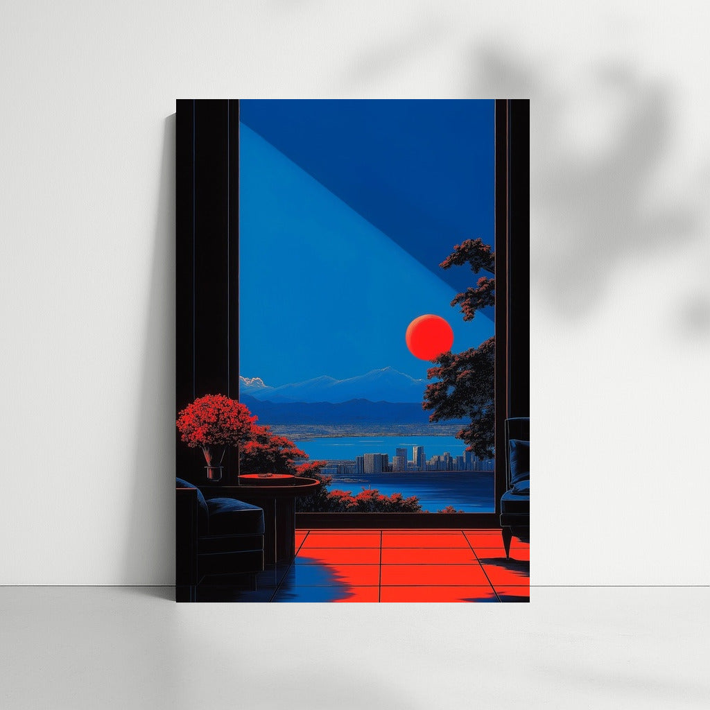 Crimson Sun Over the City