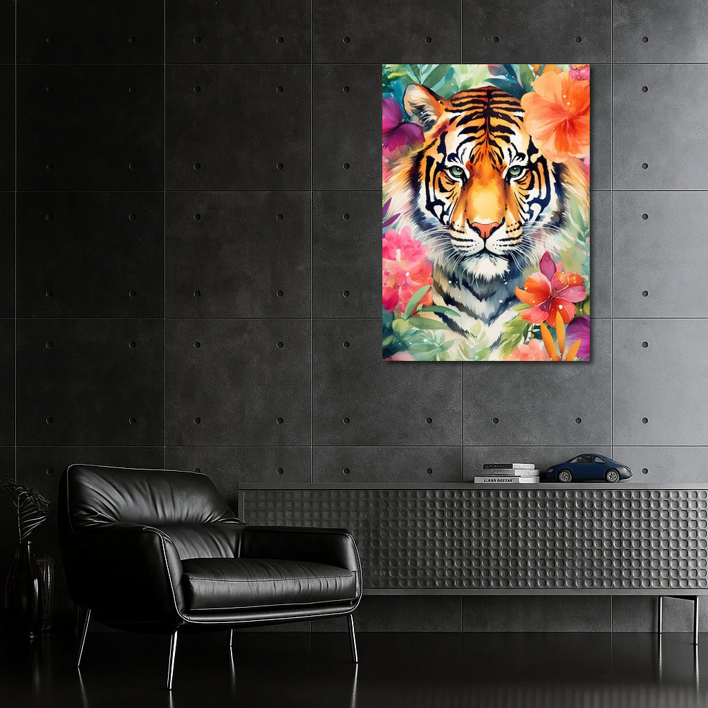 Tiger Symphony in Flowers