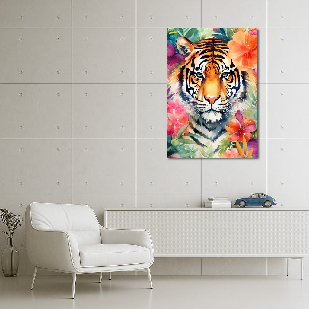 Tiger Symphony in Flowers