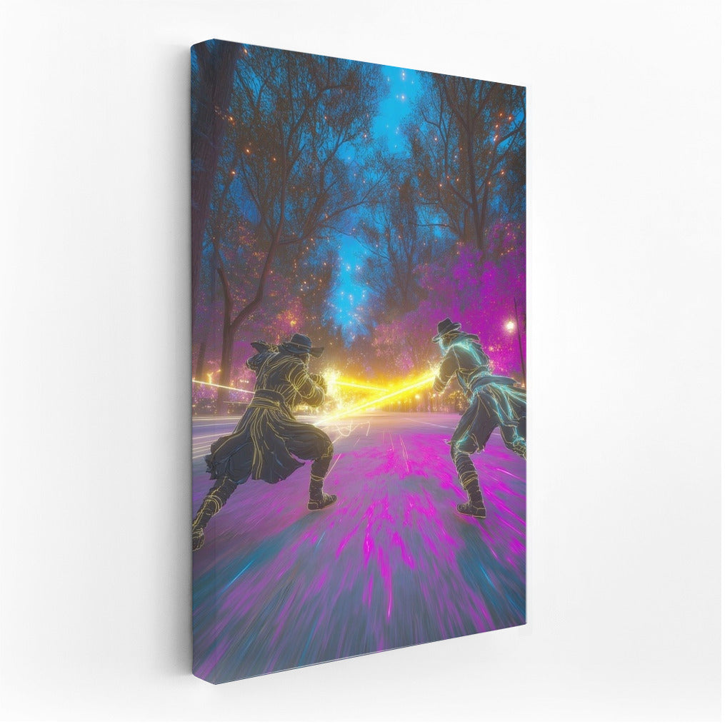 Light Dance in the Neon Forest