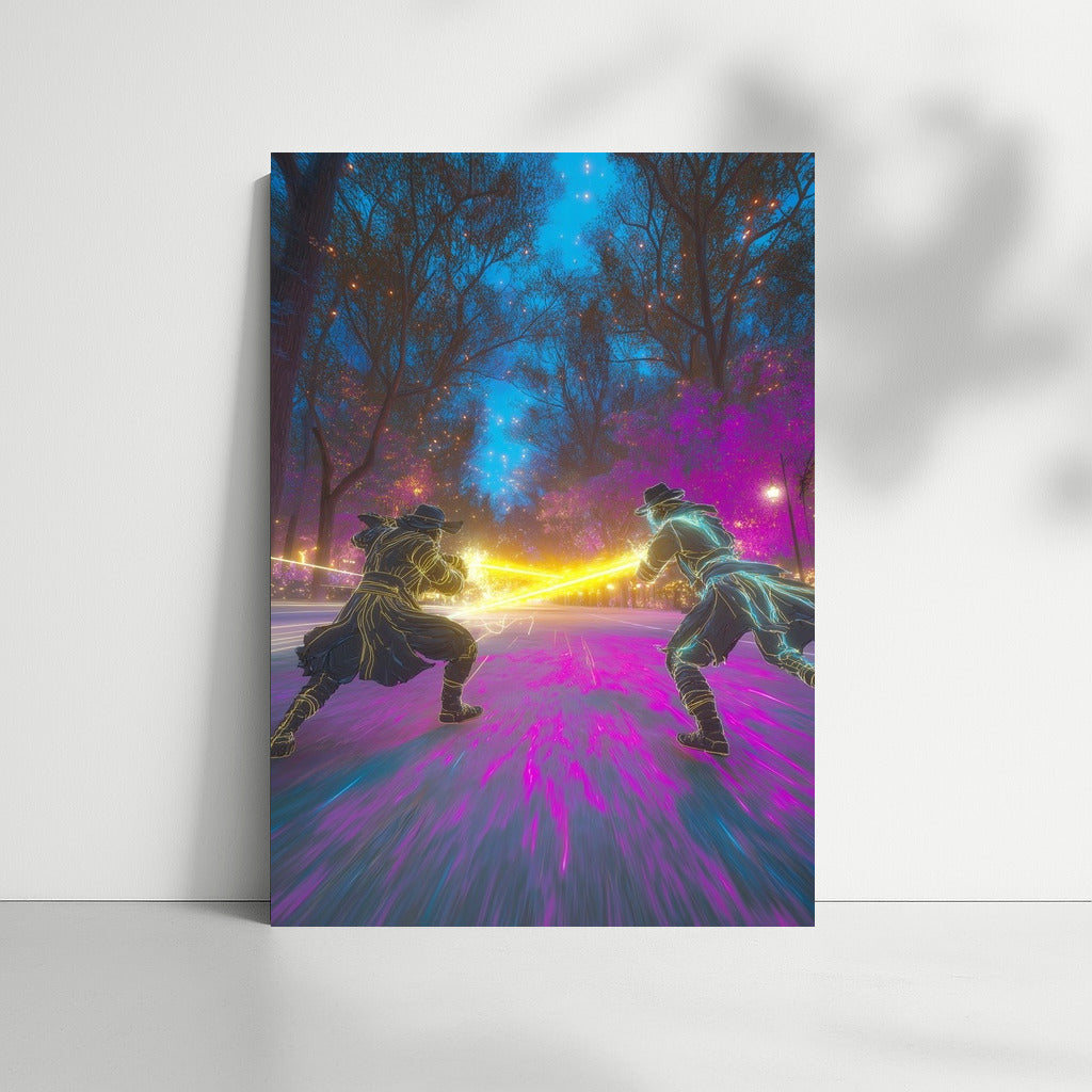 Light Dance in the Neon Forest