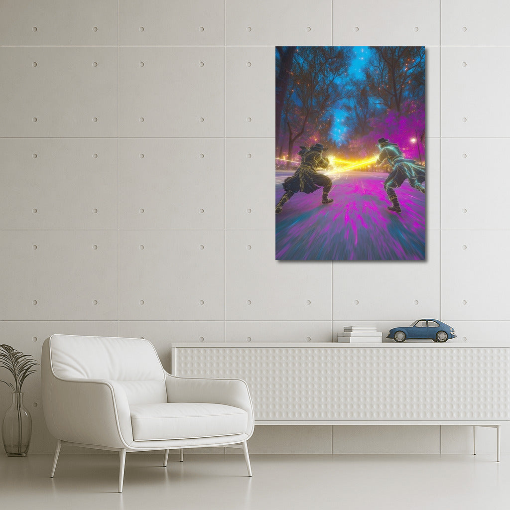 Light Dance in the Neon Forest