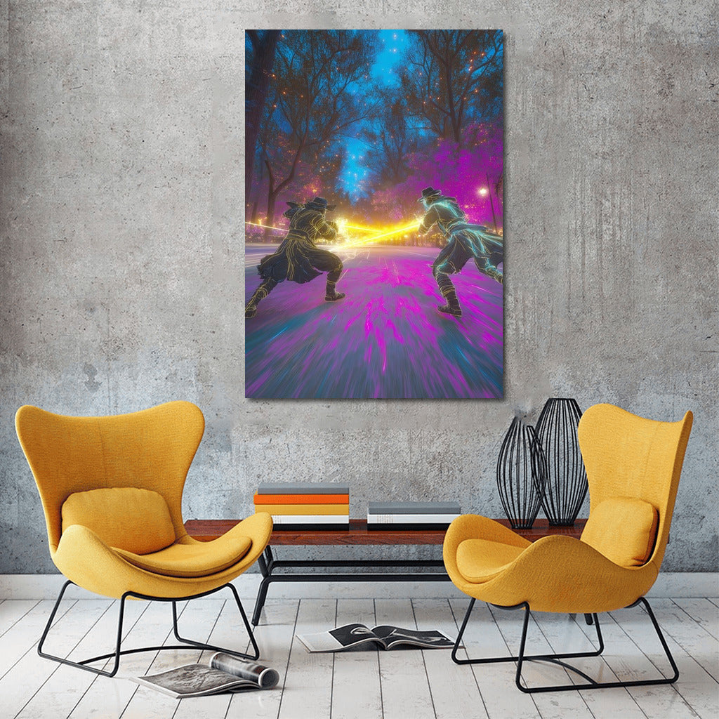 Light Dance in the Neon Forest