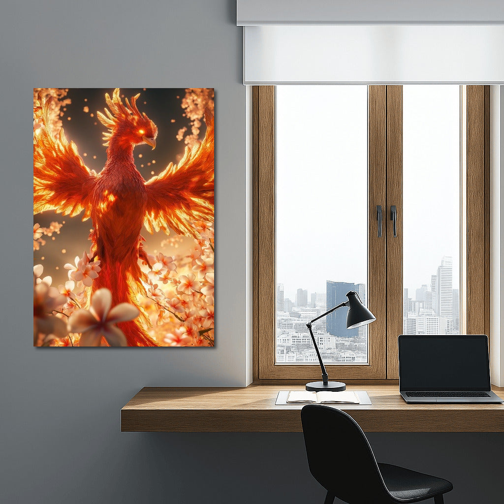 Floral Phoenix: Flight of the Fire Wings