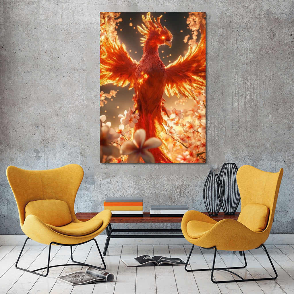 Floral Phoenix: Flight of the Fire Wings