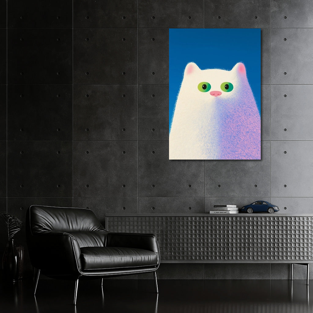 Heavenly Guardian in a Snow-White Coat