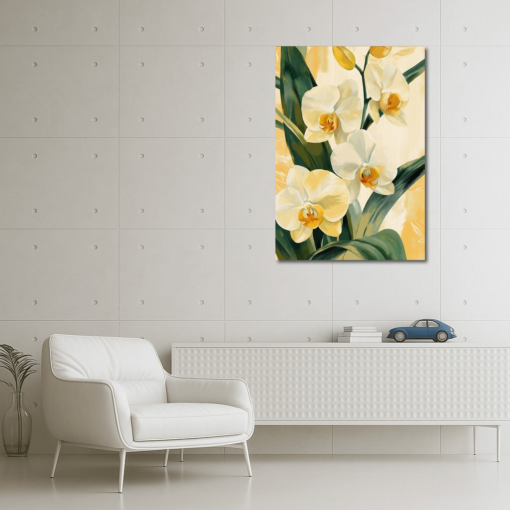 Snow-White Symphony of Orchids