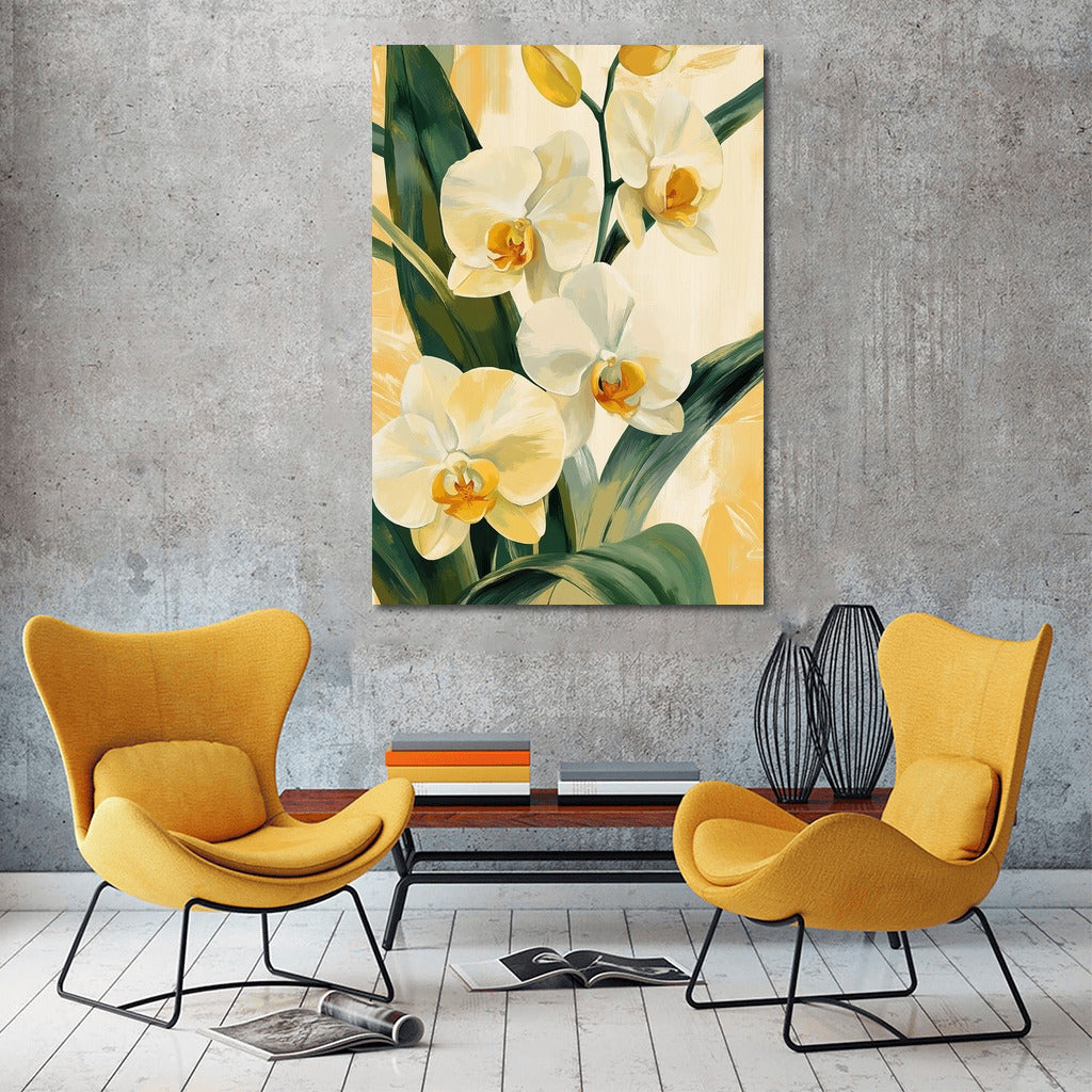 Snow-White Symphony of Orchids