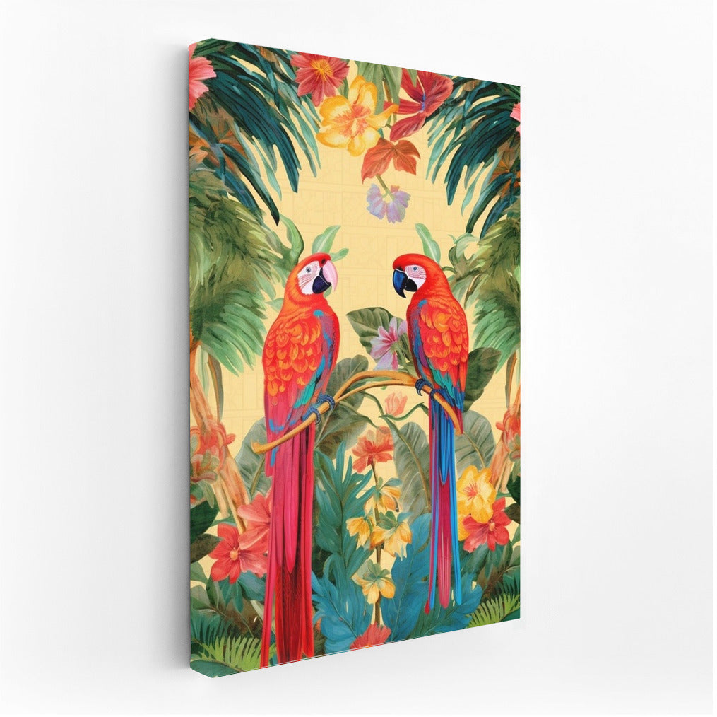 Tropical Symphony: Colorful Parrots