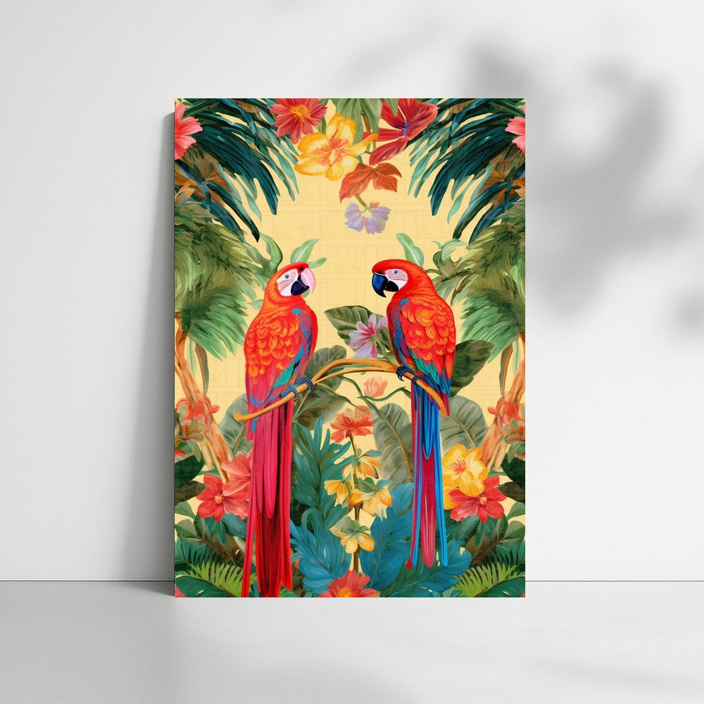 Tropical Symphony: Colorful Parrots