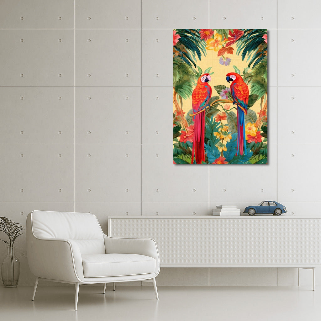 Tropical Symphony: Colorful Parrots
