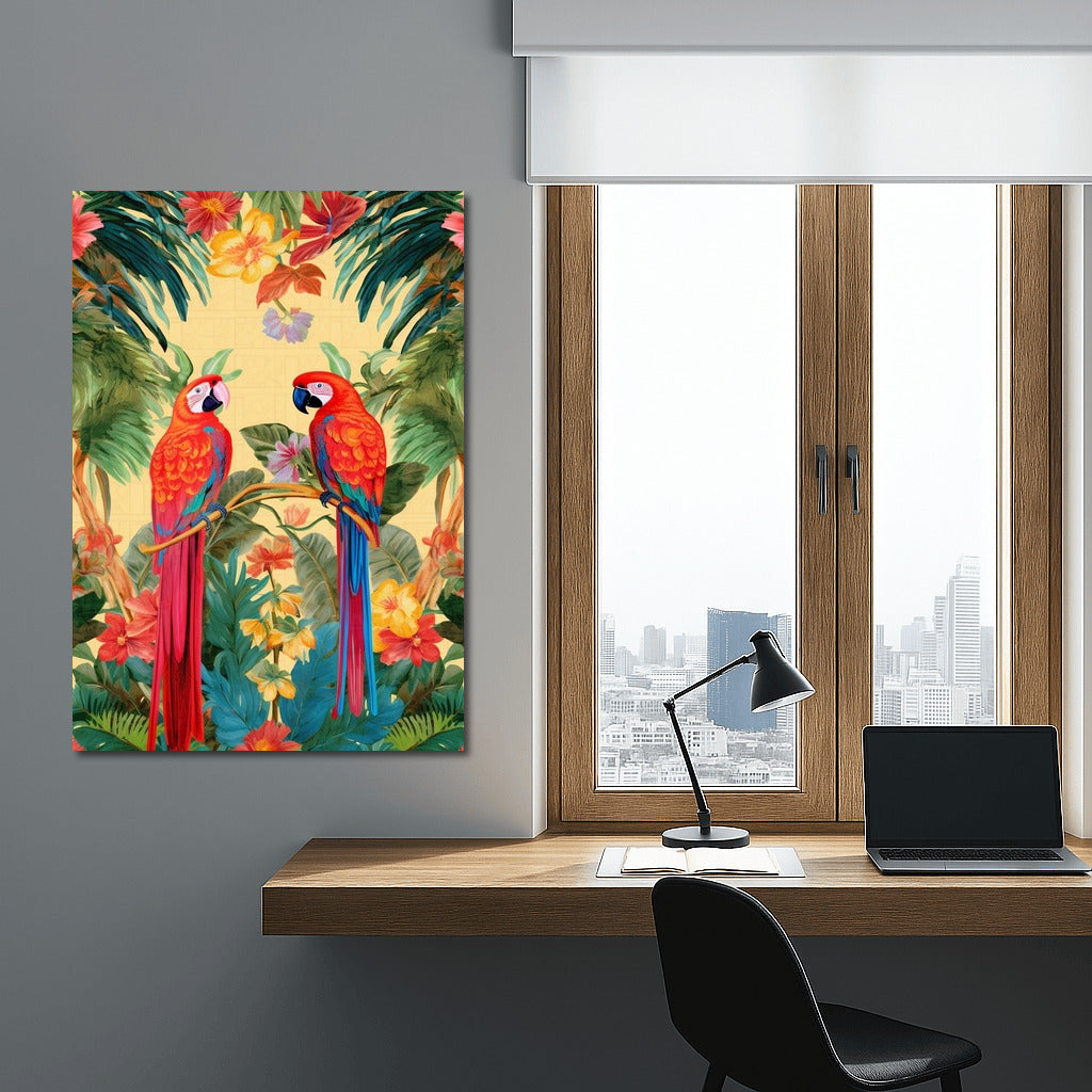 Tropical Symphony: Colorful Parrots