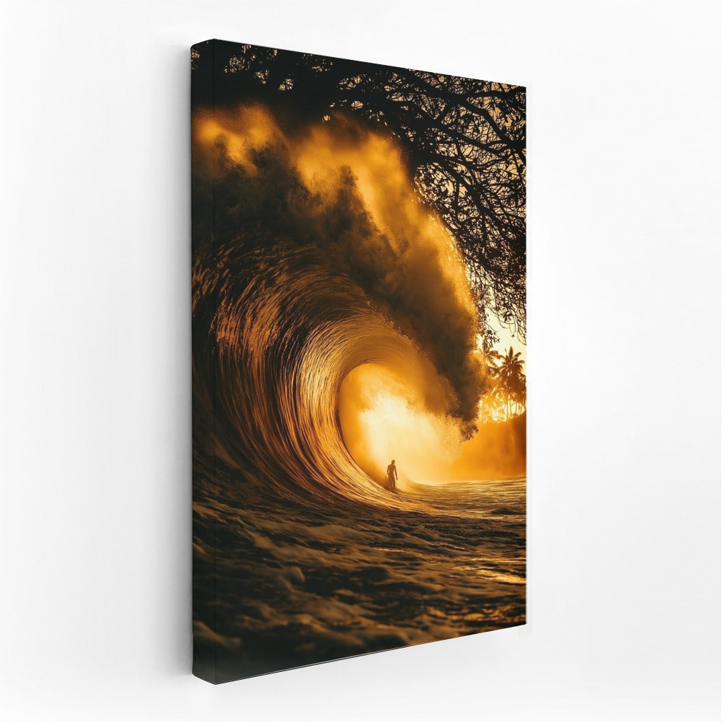 Sunset Wave: Silhouette's Embrace