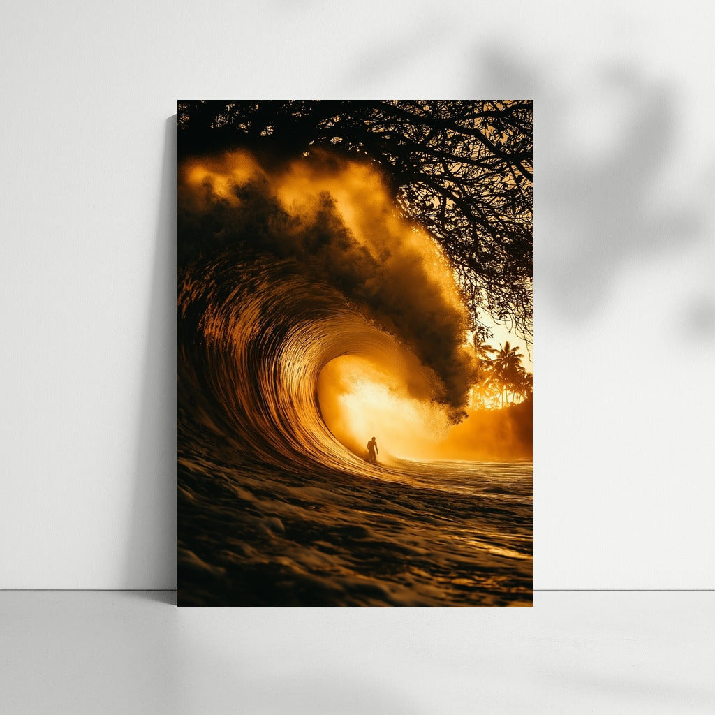 Sunset Wave: Silhouette's Embrace