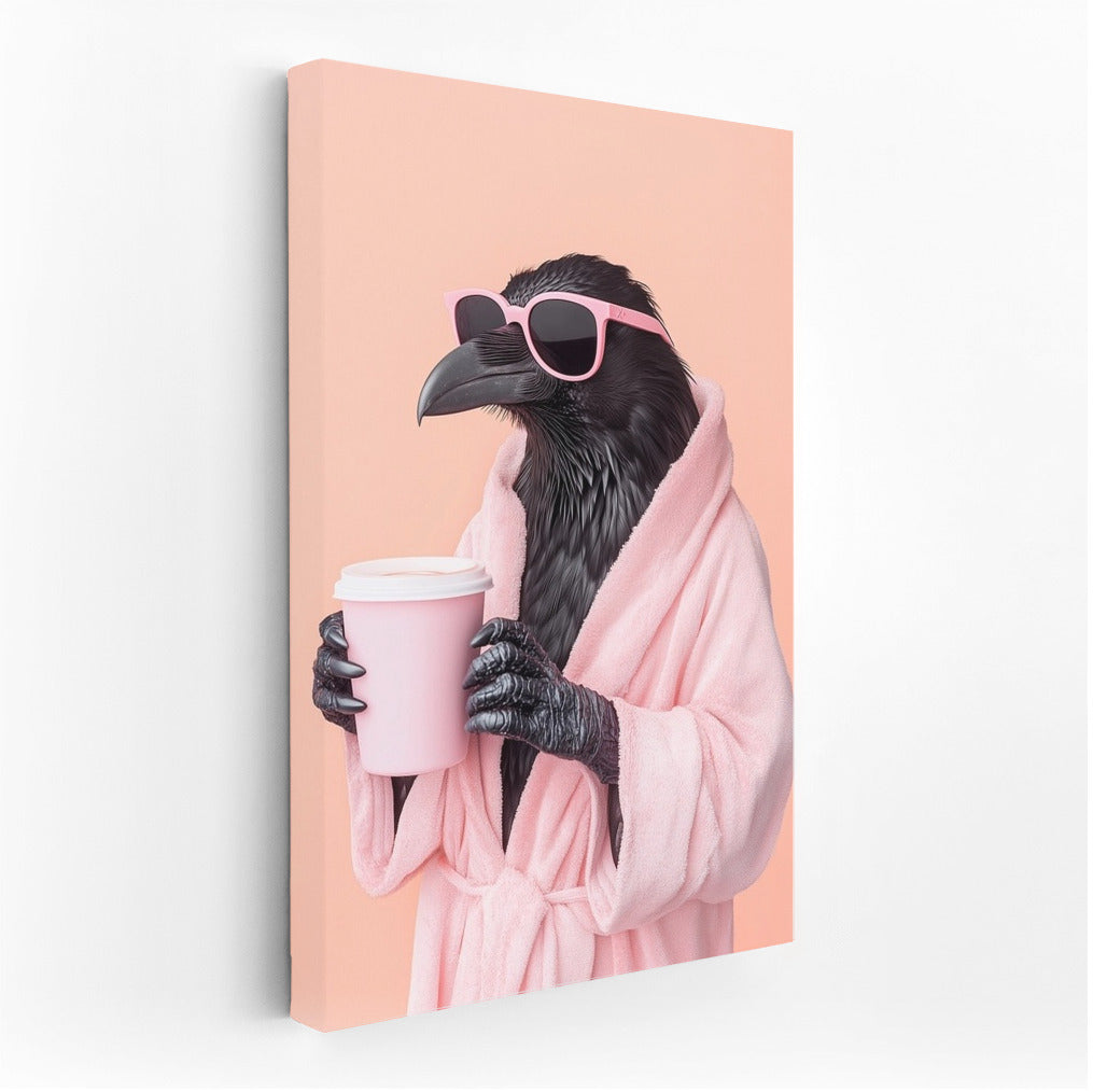 Coffee Raven in Pink Chic
