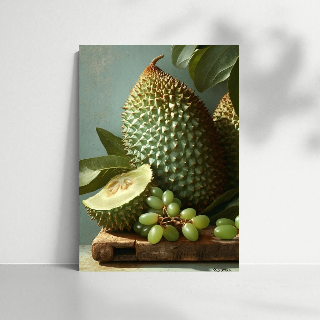 Tropical Duet: Durian and Grapes