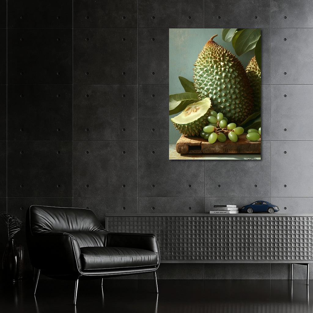 Tropical Duet: Durian and Grapes