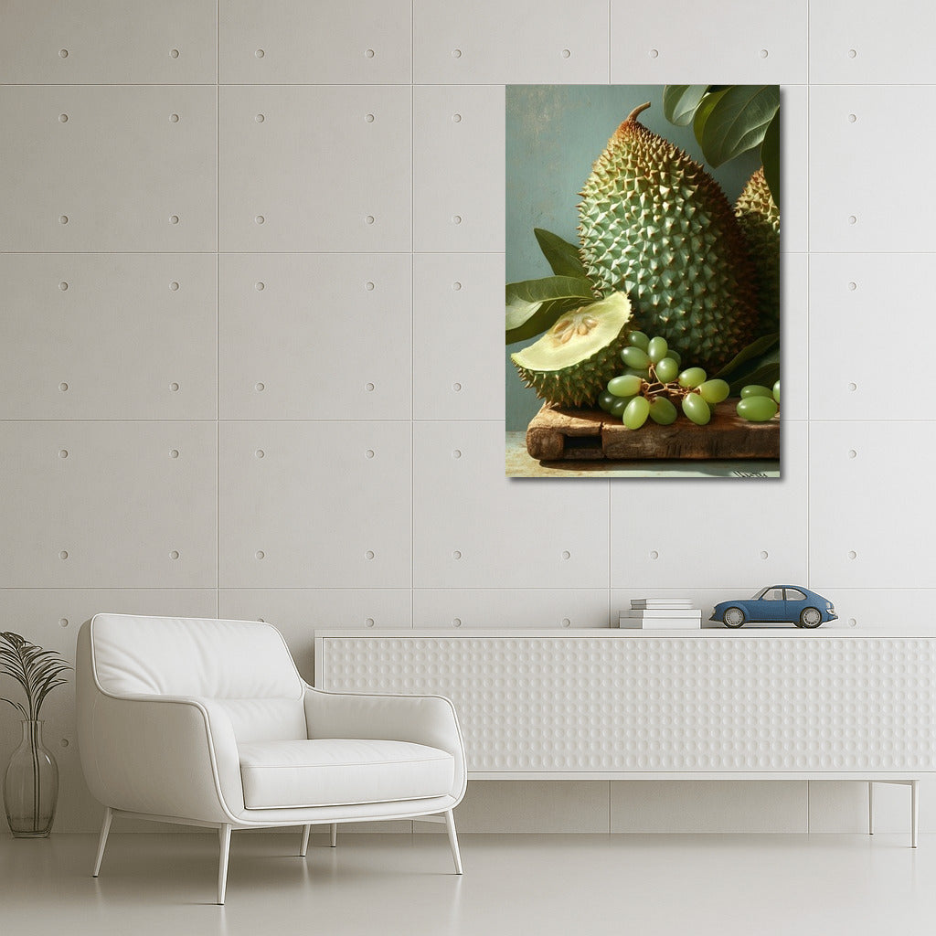 Tropical Duet: Durian and Grapes
