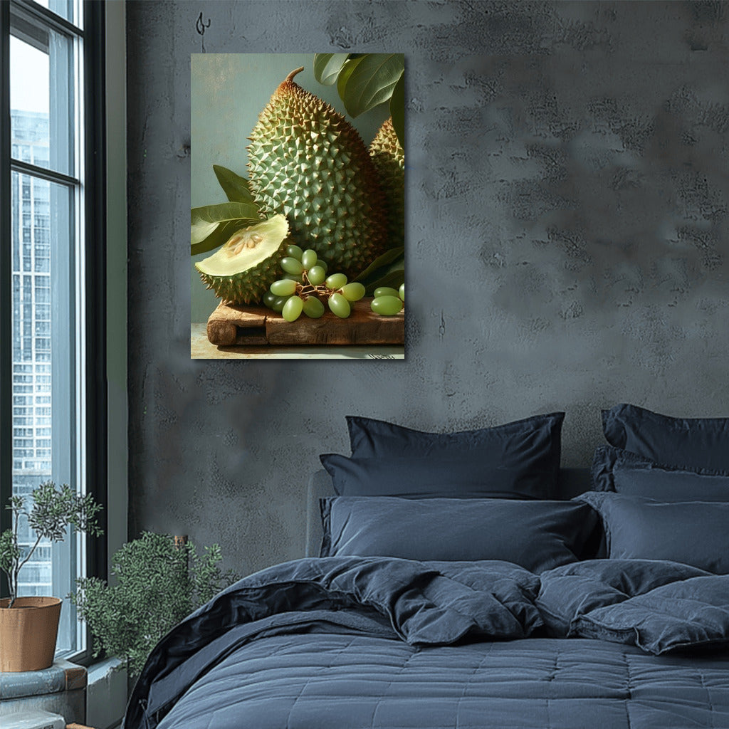 Tropical Duet: Durian and Grapes