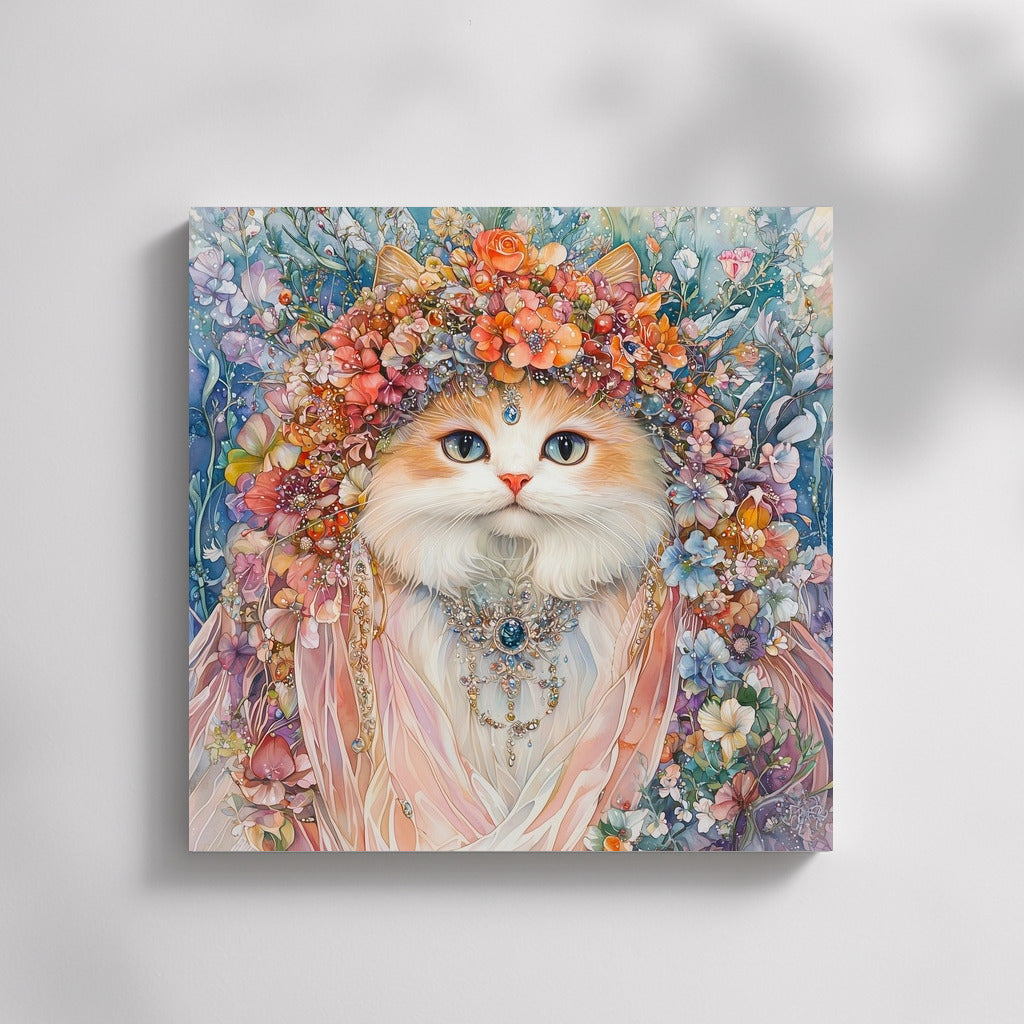 Flower King: Cat in a Wreath