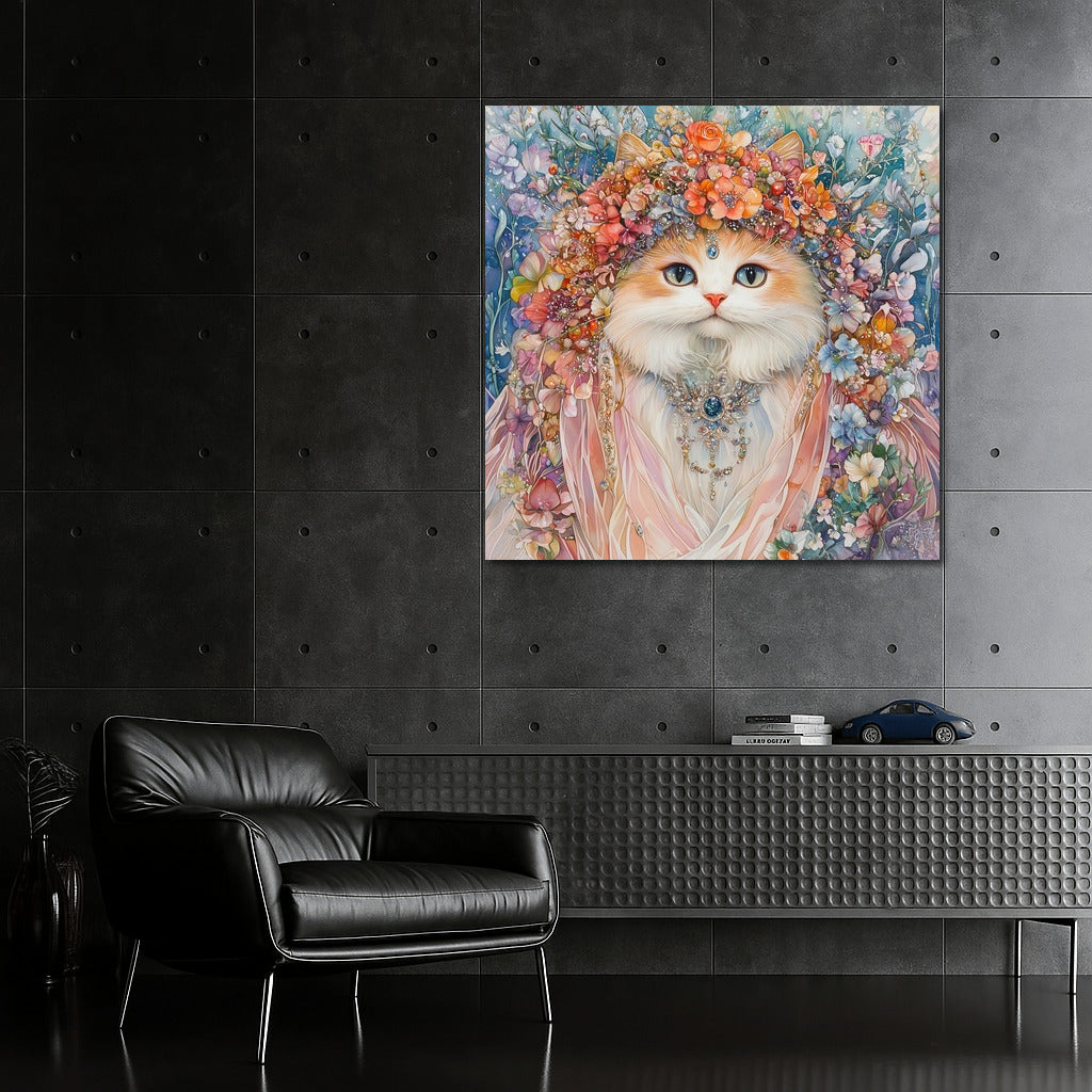 Flower King: Cat in a Wreath