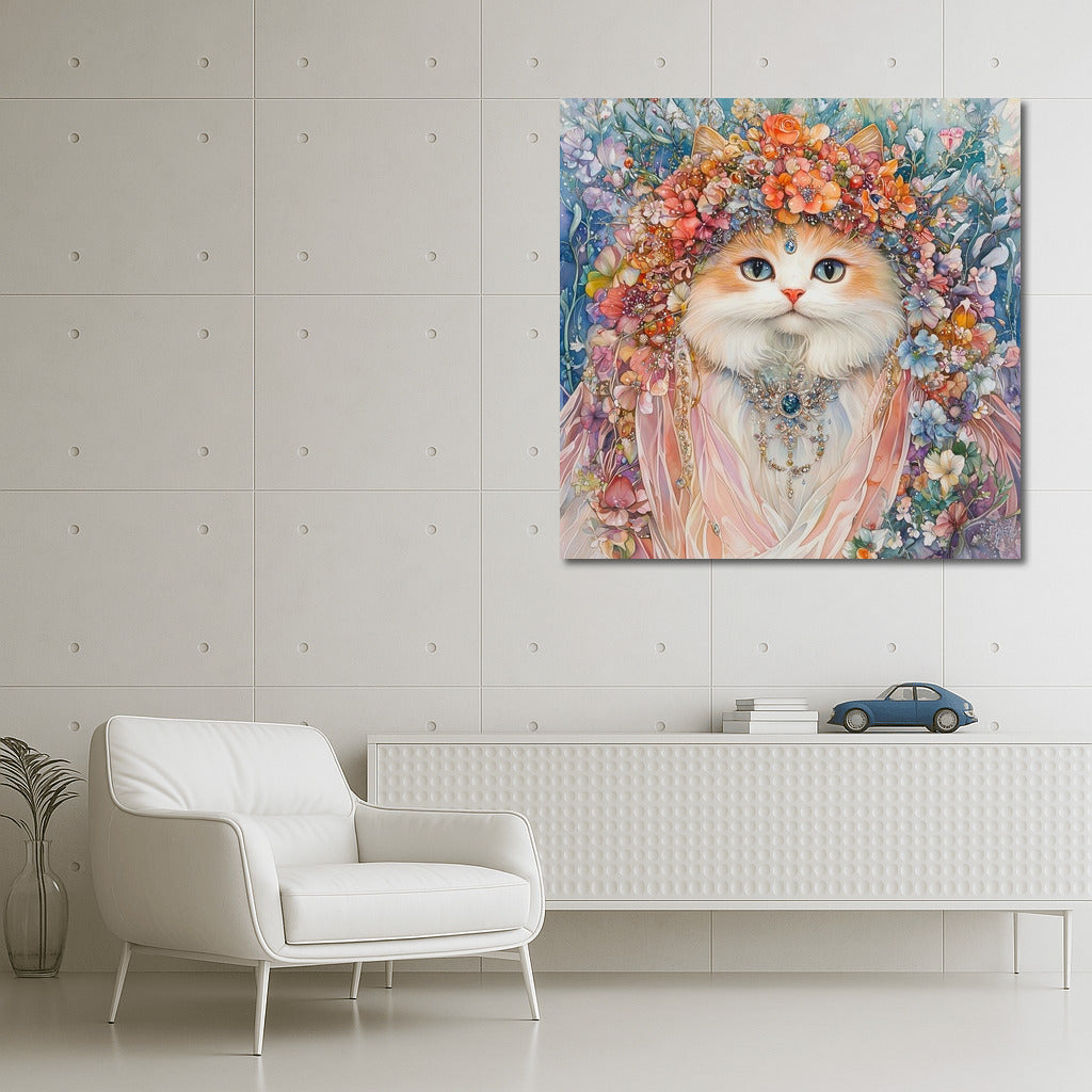 Flower King: Cat in a Wreath