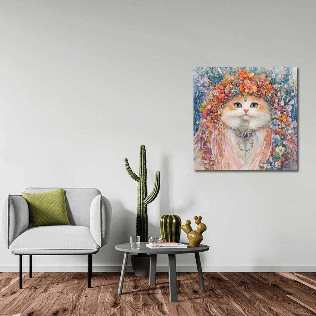 Flower King: Cat in a Wreath