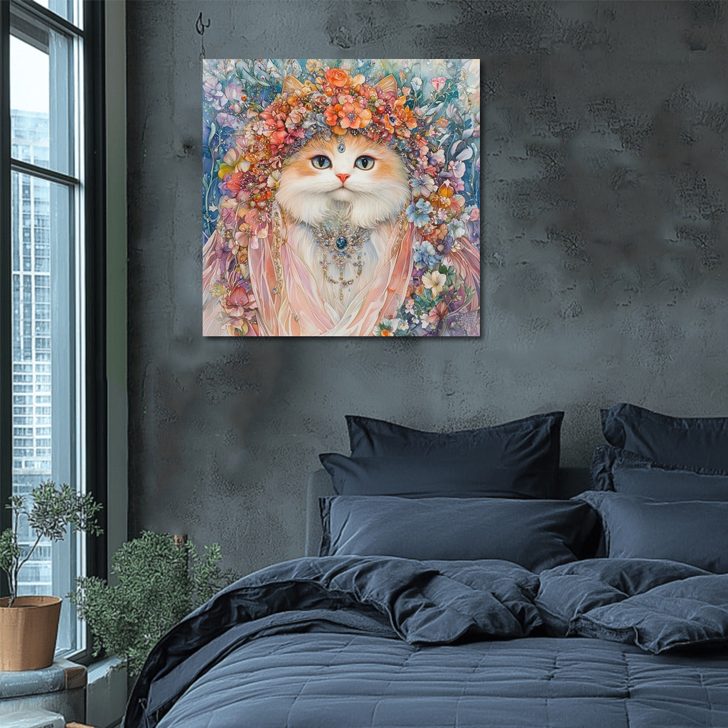 Flower King: Cat in a Wreath