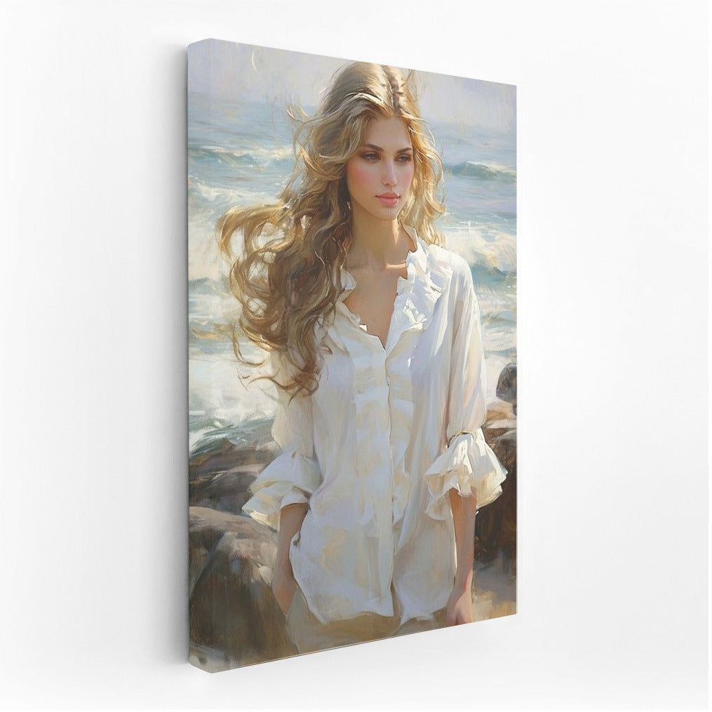 Breeze Dance: White Muse Among the Waves