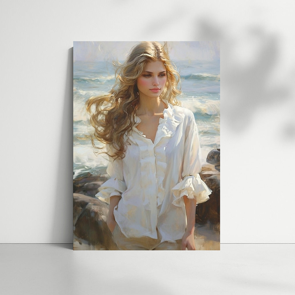 Breeze Dance: White Muse Among the Waves