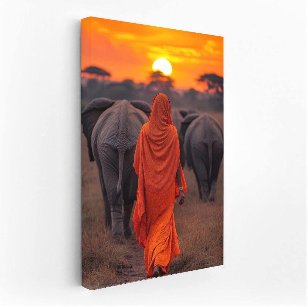 Dance with Elephants at Sunset