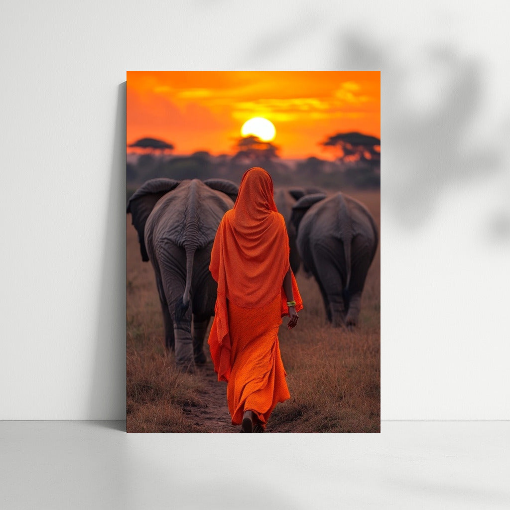 Dance with Elephants at Sunset