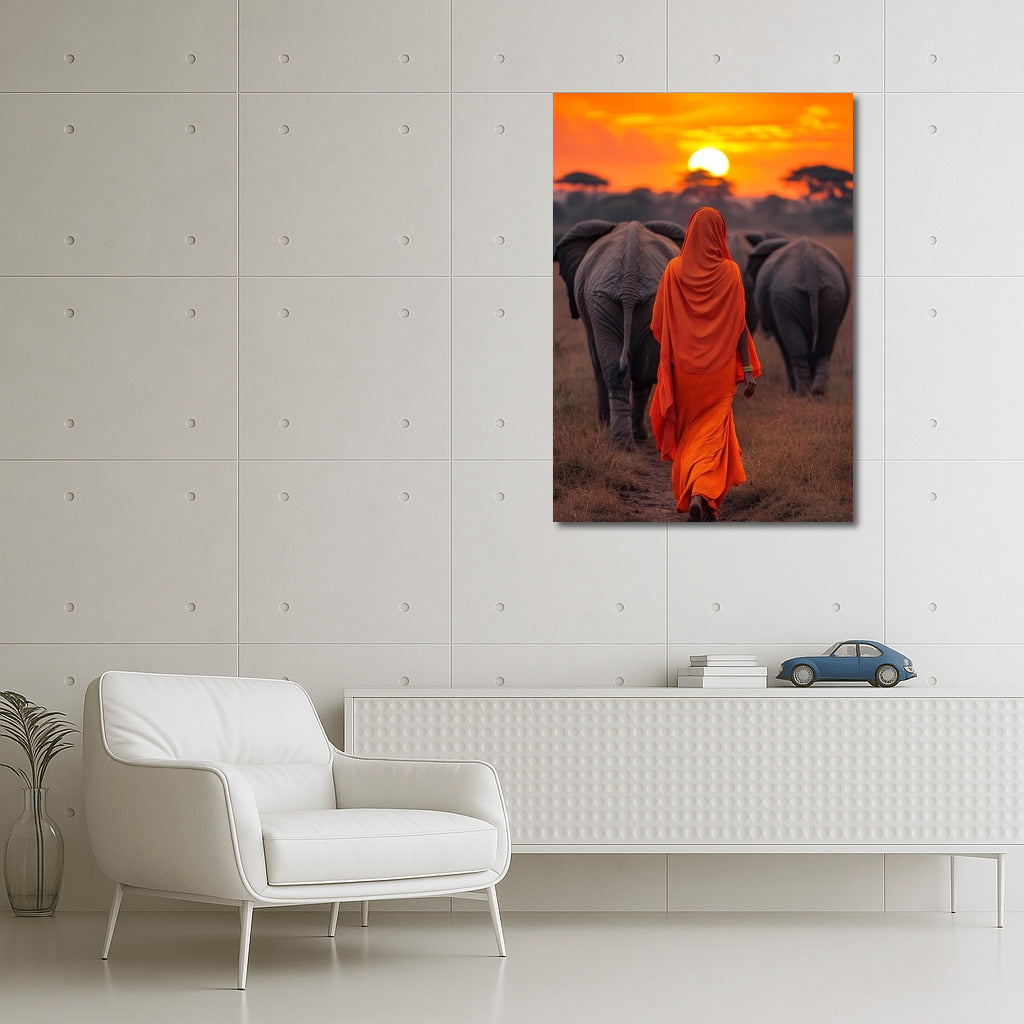 Dance with Elephants at Sunset