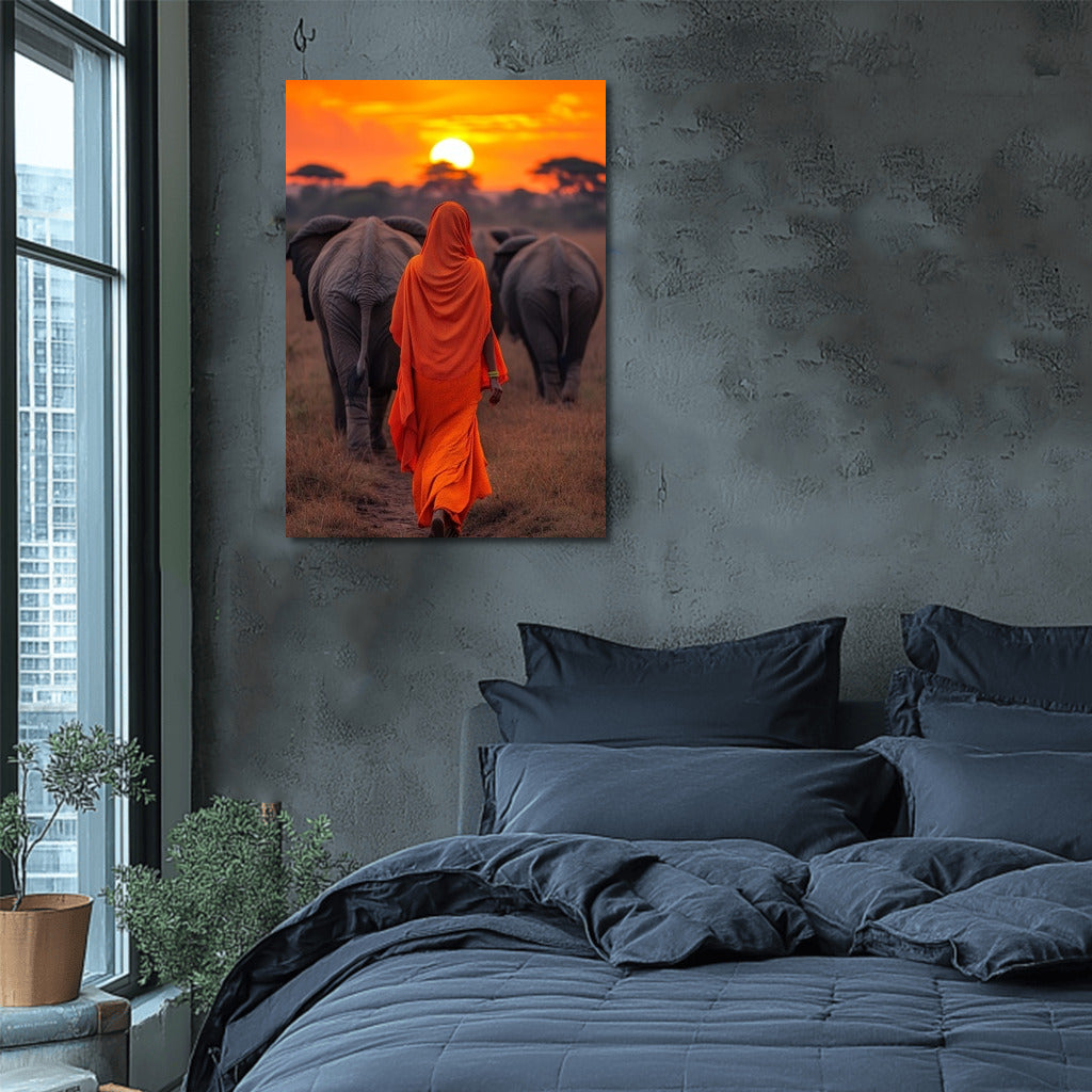 Dance with Elephants at Sunset