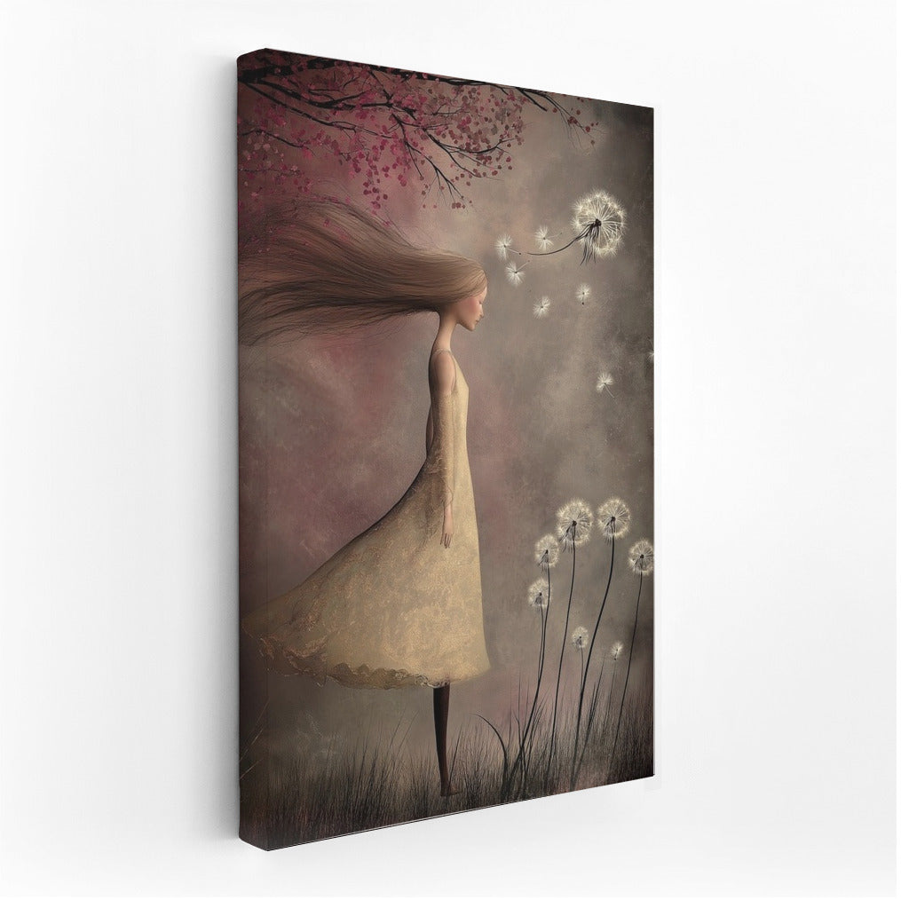 Flight among dandelions