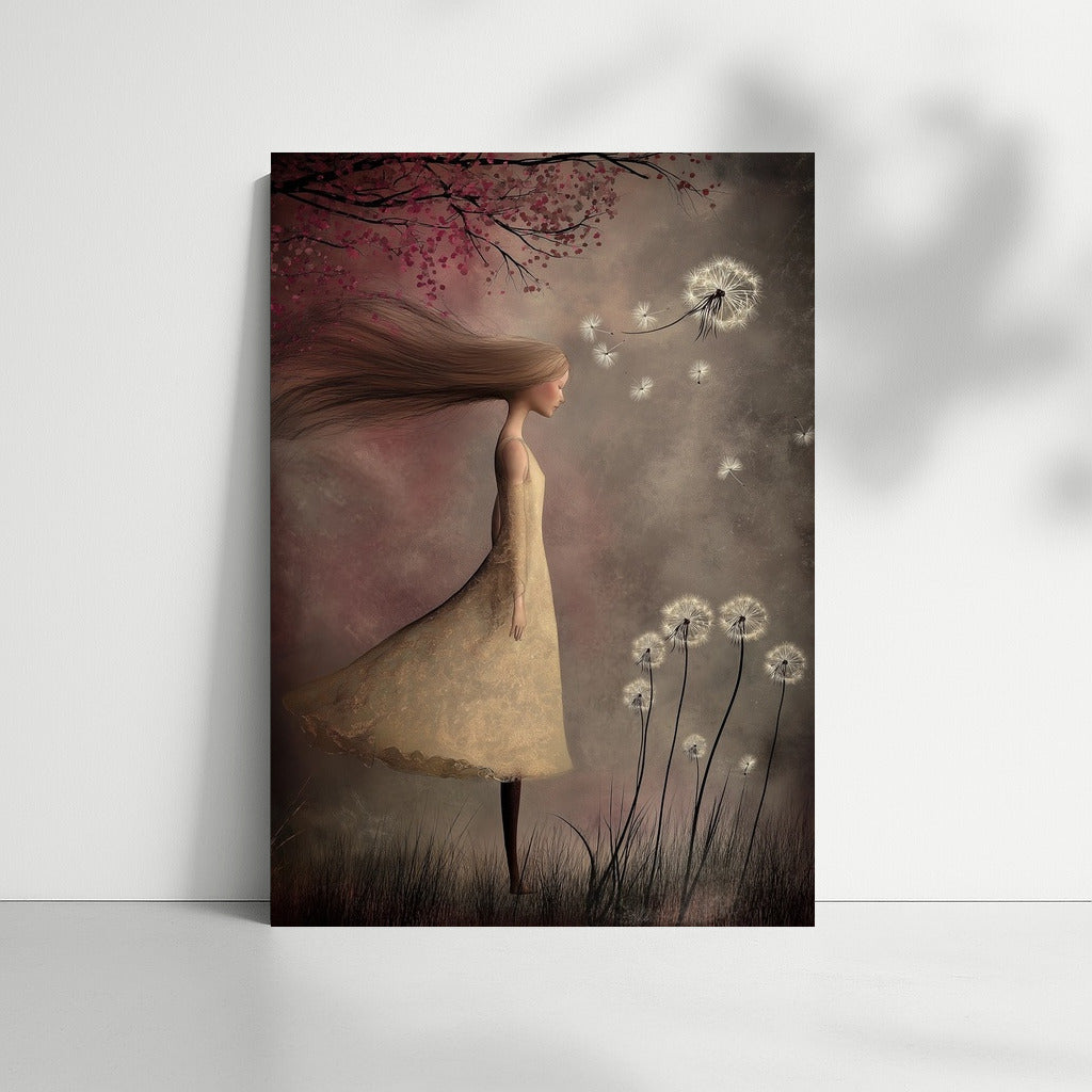 Flight among dandelions
