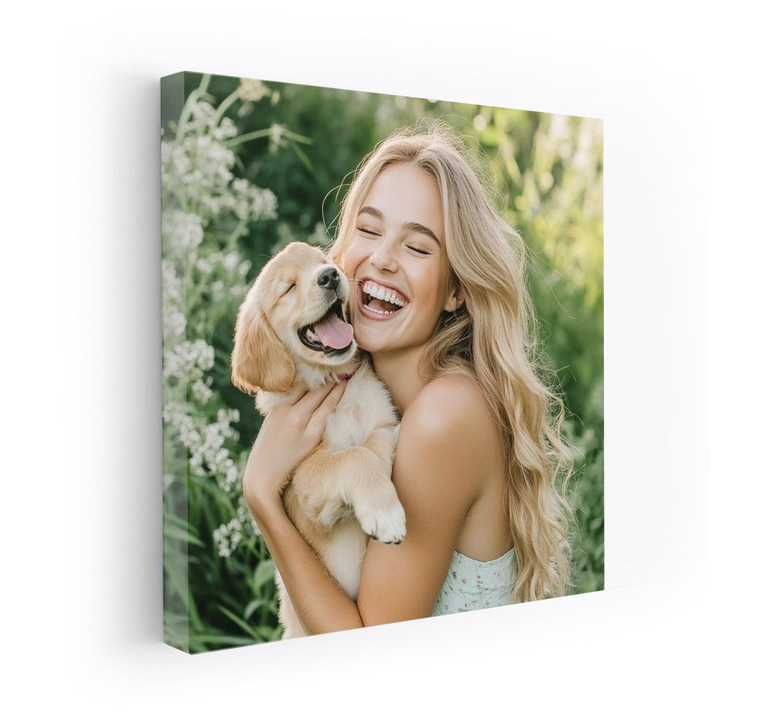 Happiness in Nature: Man and Puppy in Harmony