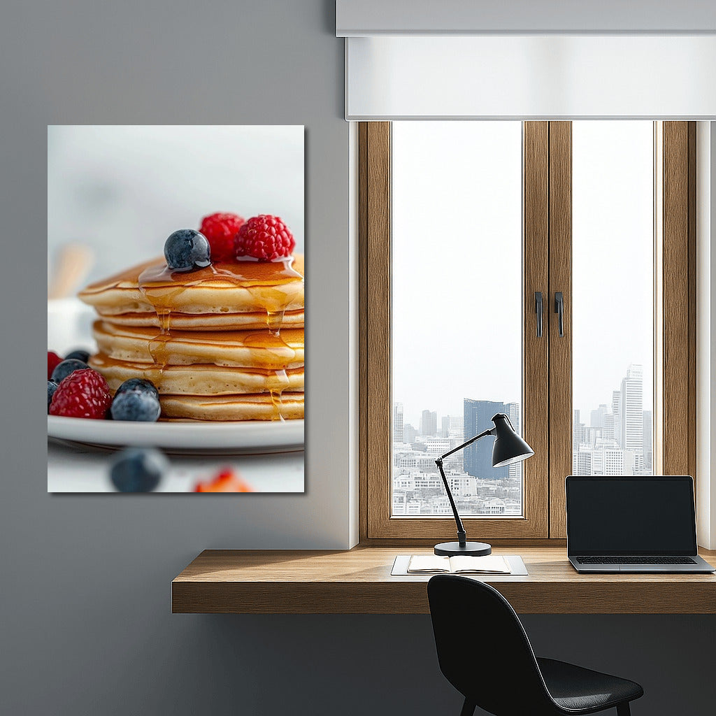 Berry Morning: Pancakes in Honey Glow