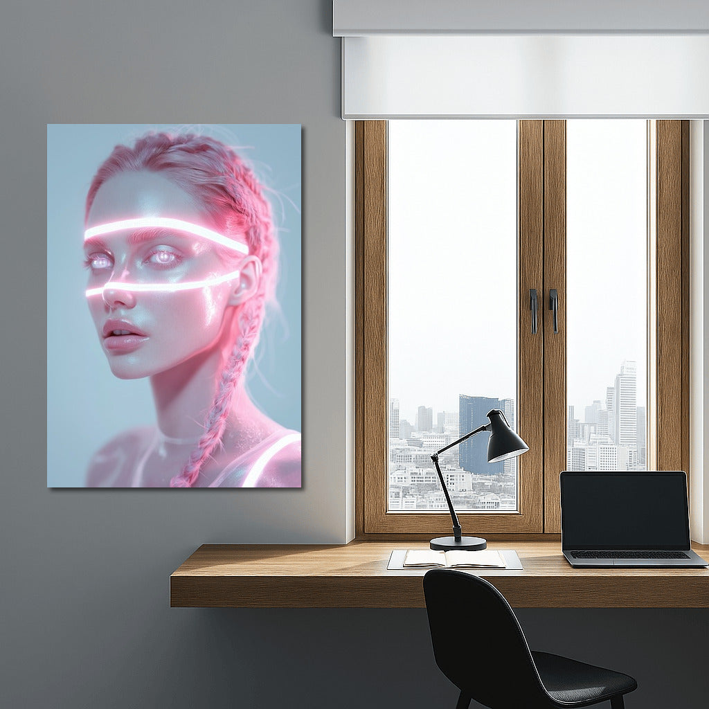 The Face in the Pink Glow: Digital Mystery