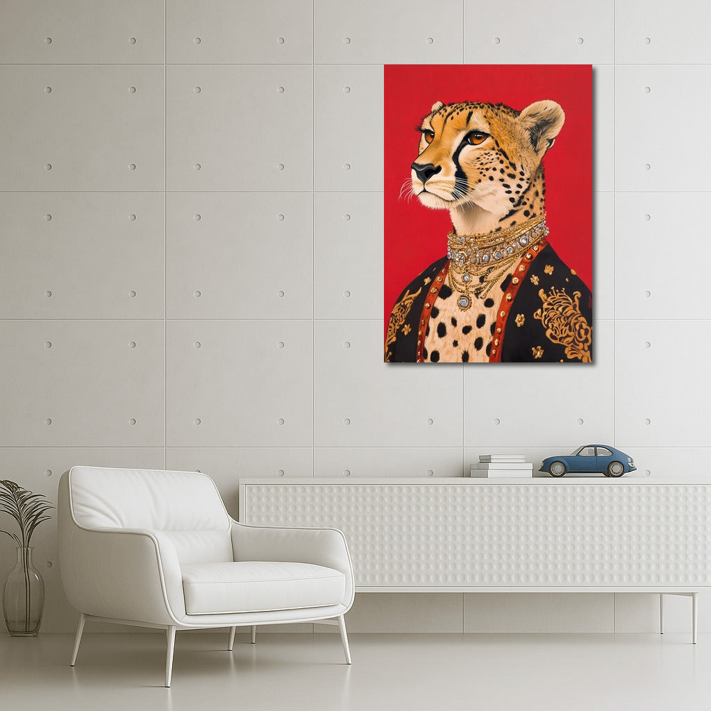 The Cheetah's Majesty: Glitter and Exotica
